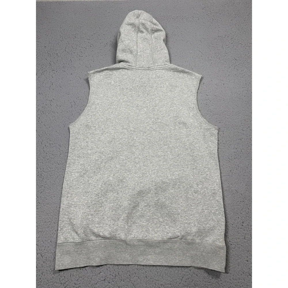 Jordan Hoodie Mens M Gray Sleeveless Fleece‎ Pullover Graphic Logo 833922-063